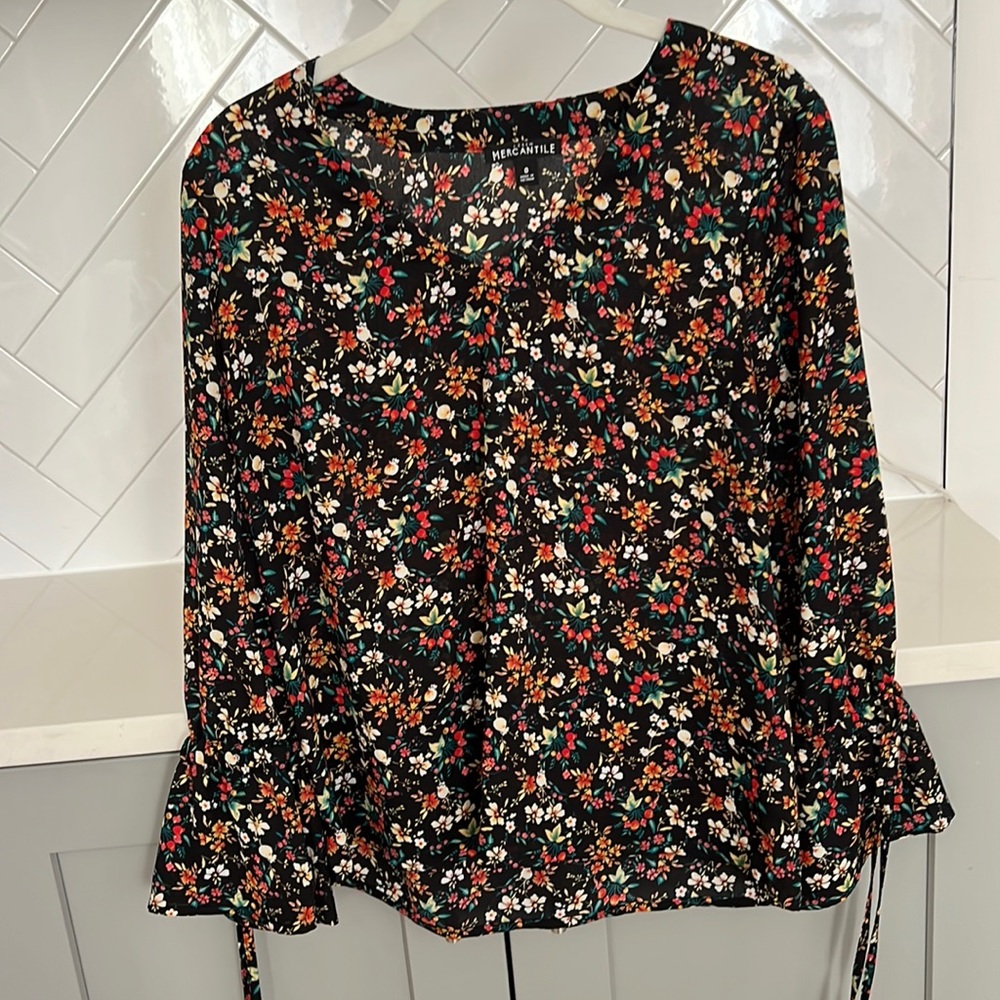 J Crew floral blouse